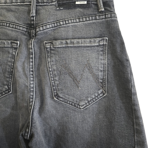 MOTHER The Half Pipe Flood Barrell High Rise Jeans Outta Sight 25 Faded Black - Picture 7 of 11